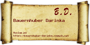Bauernhuber Darinka névjegykártya